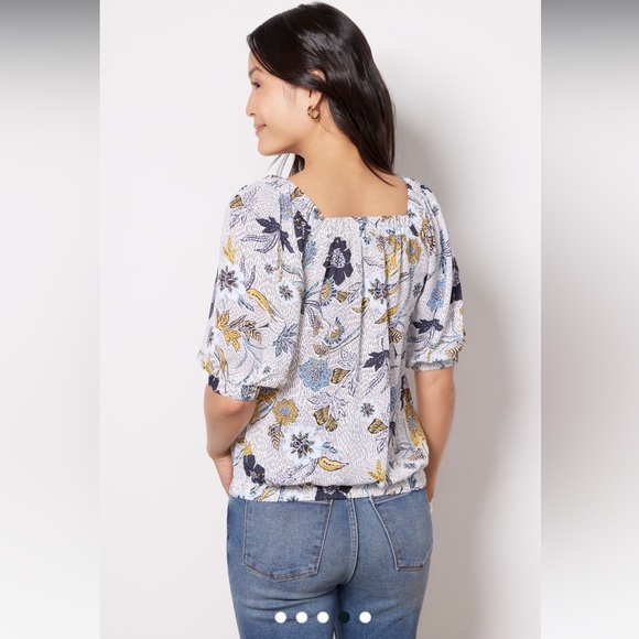 NWT Evereve Adina Square Neck Blouse S - Picture 3 of 7